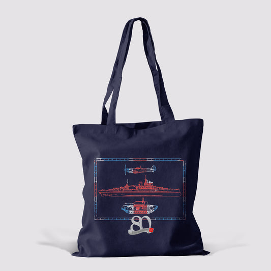 D-Day 80th Anniversary Cotton Shopper | Navy | Poppyscotland