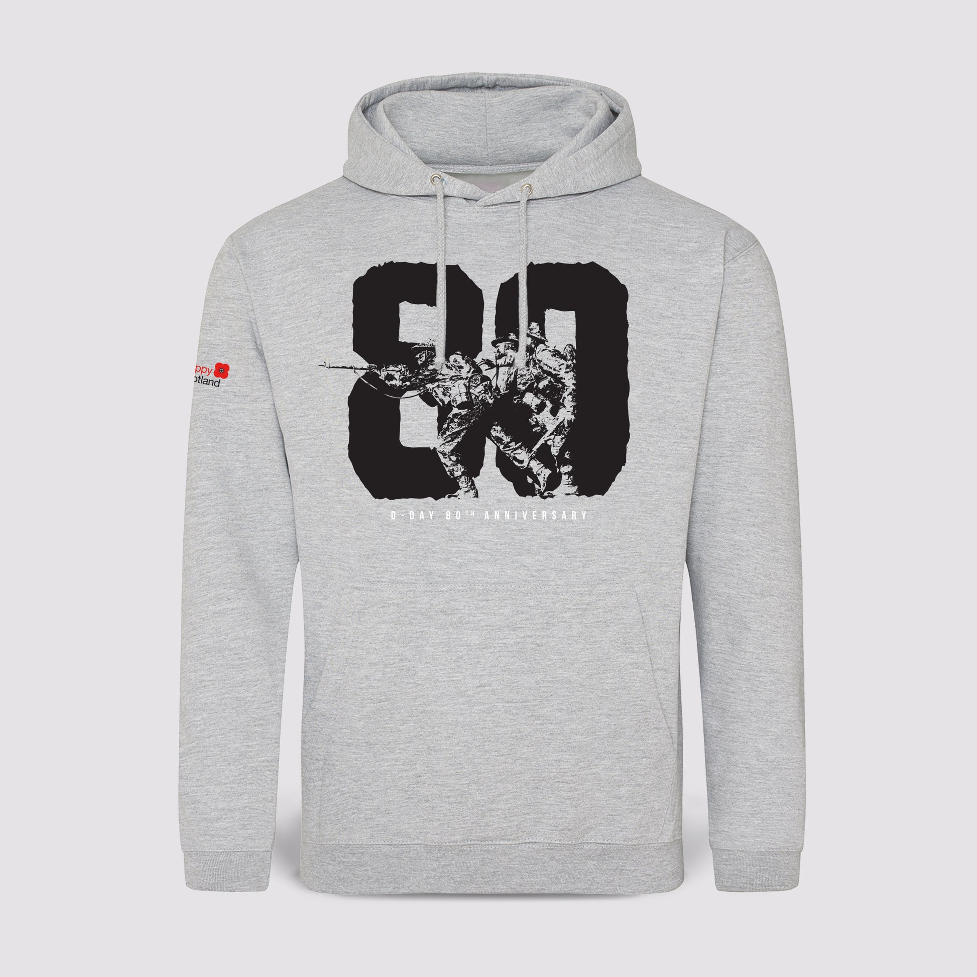 D-Day 80th Anniversary Hoodie | Heather Grey | Poppyscotland