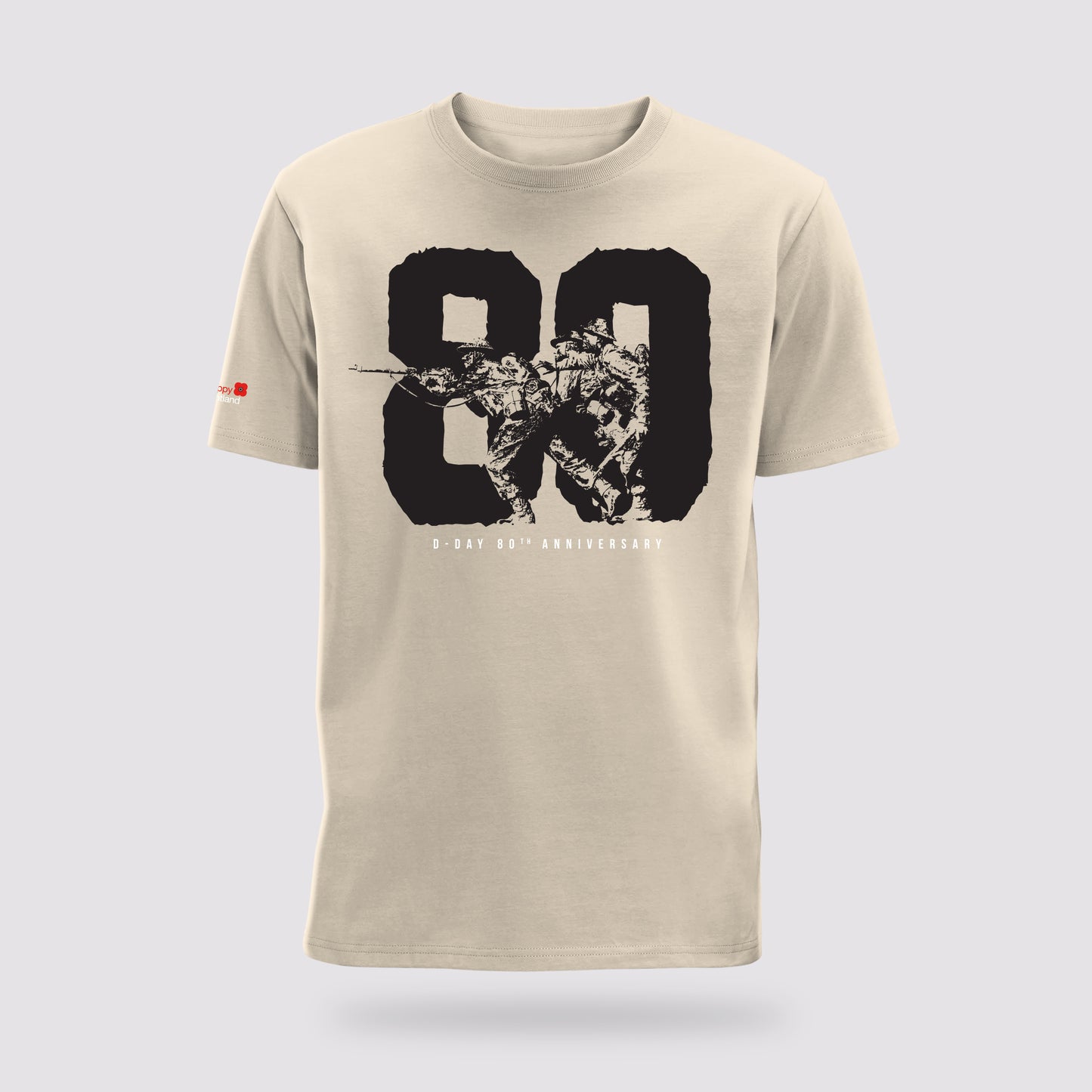 D-Day 80th Anniversary T-Shirt | Sand | Poppyscotland