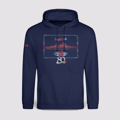 D-Day Vehicles 80th Anniversary Hoodie | Navy Smoke | Poppyscotland