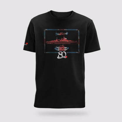 D-Day Vehicles 80th Anniversary T-Shirt | Deep Black | Poppyscotland