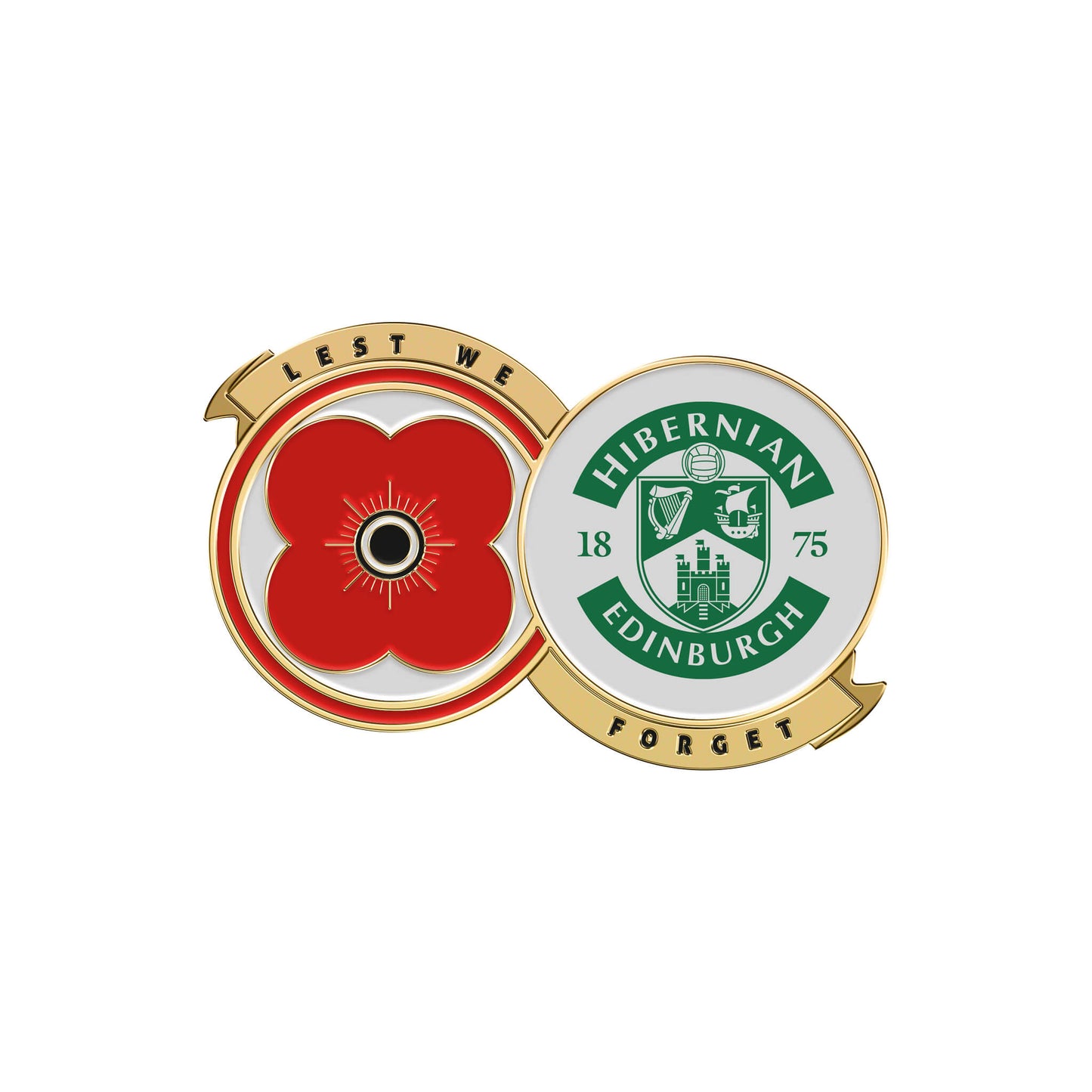 Hibernian F.C. Pin Badge F23C | Poppyscotland