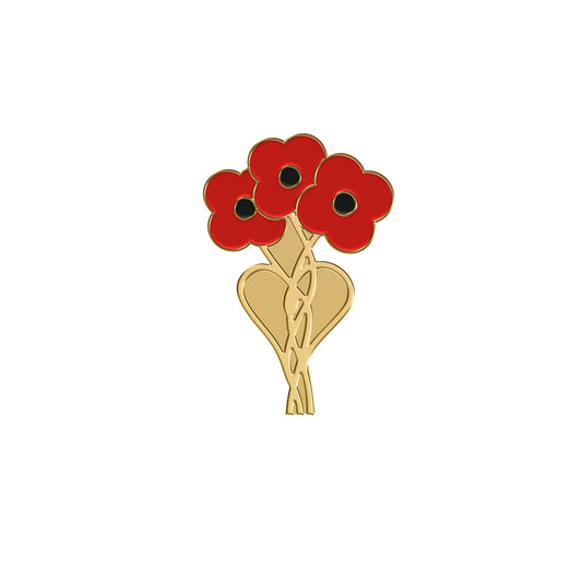 Poppy Bouquet Pin Badge 23F | Poppyscotland