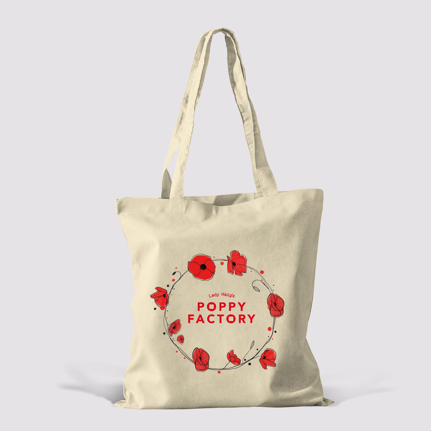 Poppy Factory Wreath Cotton Shopper | Poppyscotland