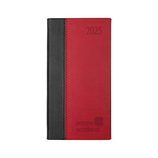 2025 Pocket Diary - Red - Poppyscotland