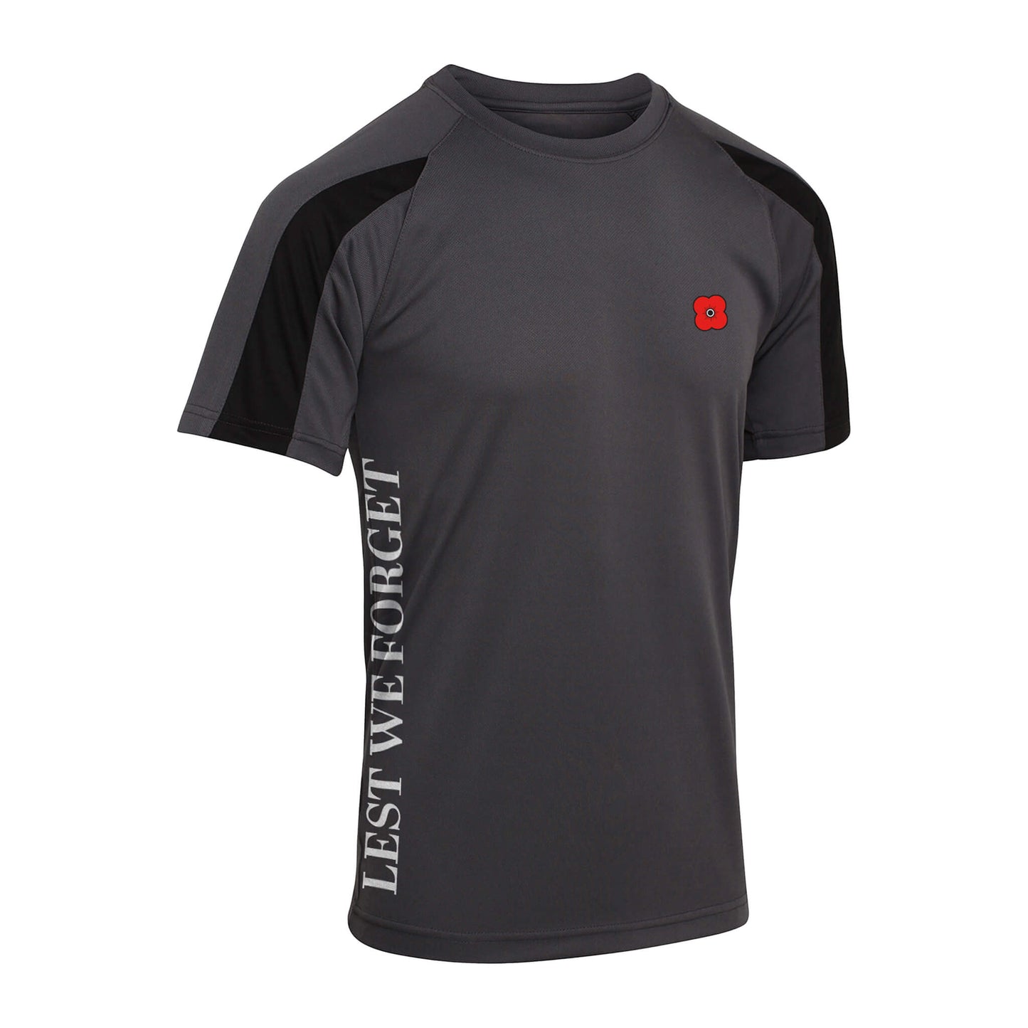 Active Sports T-Shirt - Charcoal/Jet Black - Poppyscotland