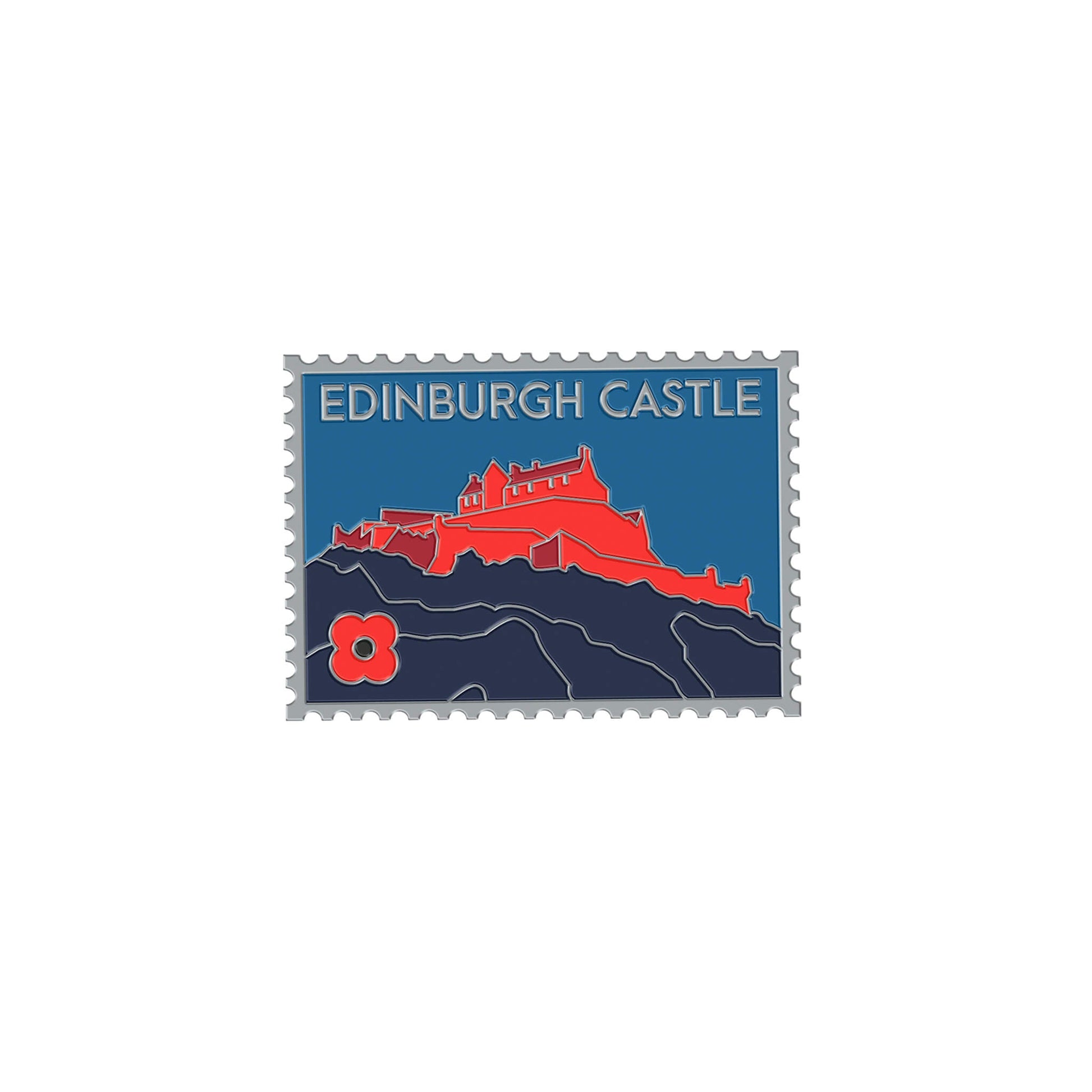 Edinburgh Castle Pin Badge 24U - Poppyscotland