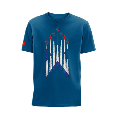 Flypast Flag T-Shirt - Saltire - Mountain Blue - Poppyscotland