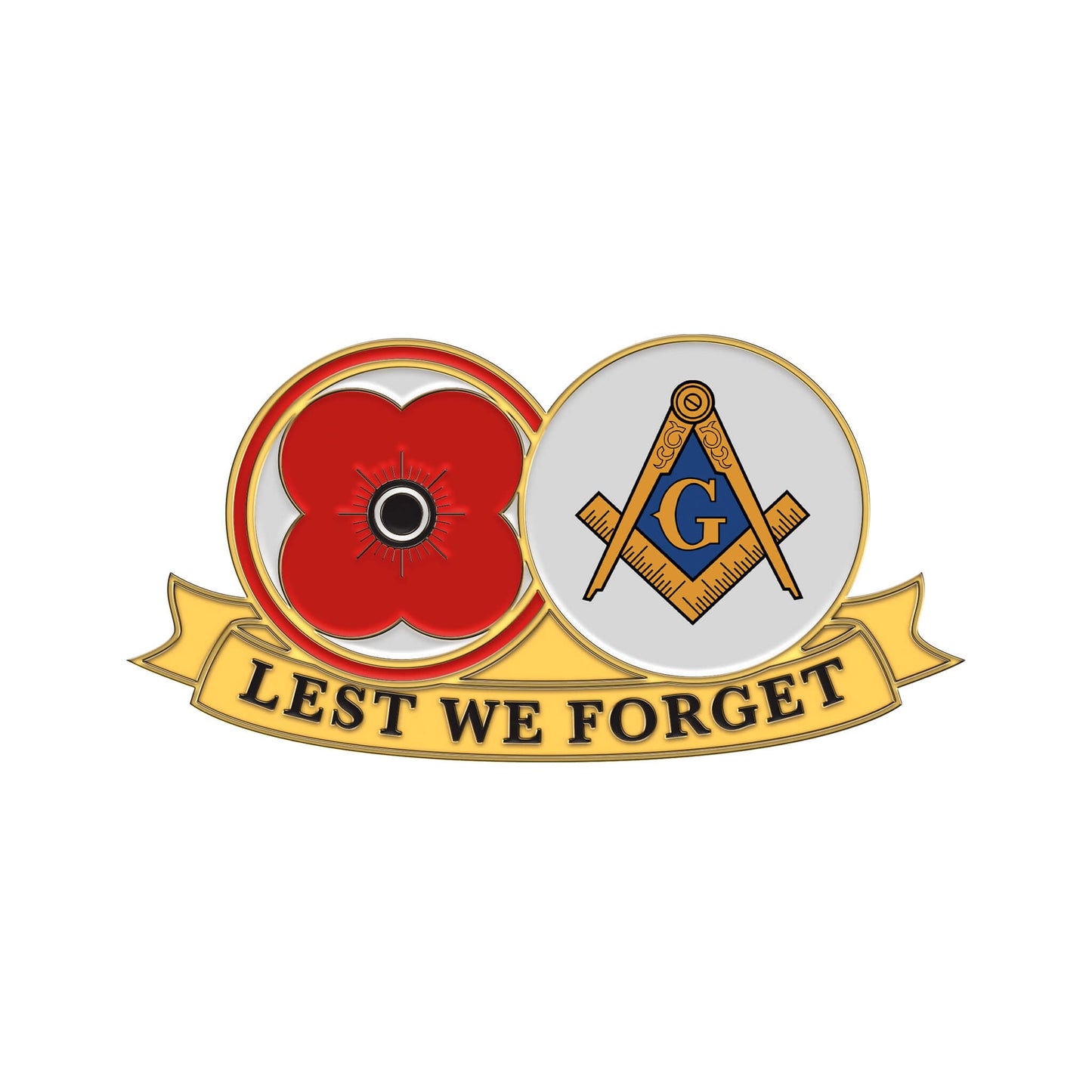 Free Masons Pin Badge S24G - Poppyscotland