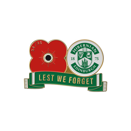 2024 Hibernian F.C. Pin Badge F24D - Poppyscotland