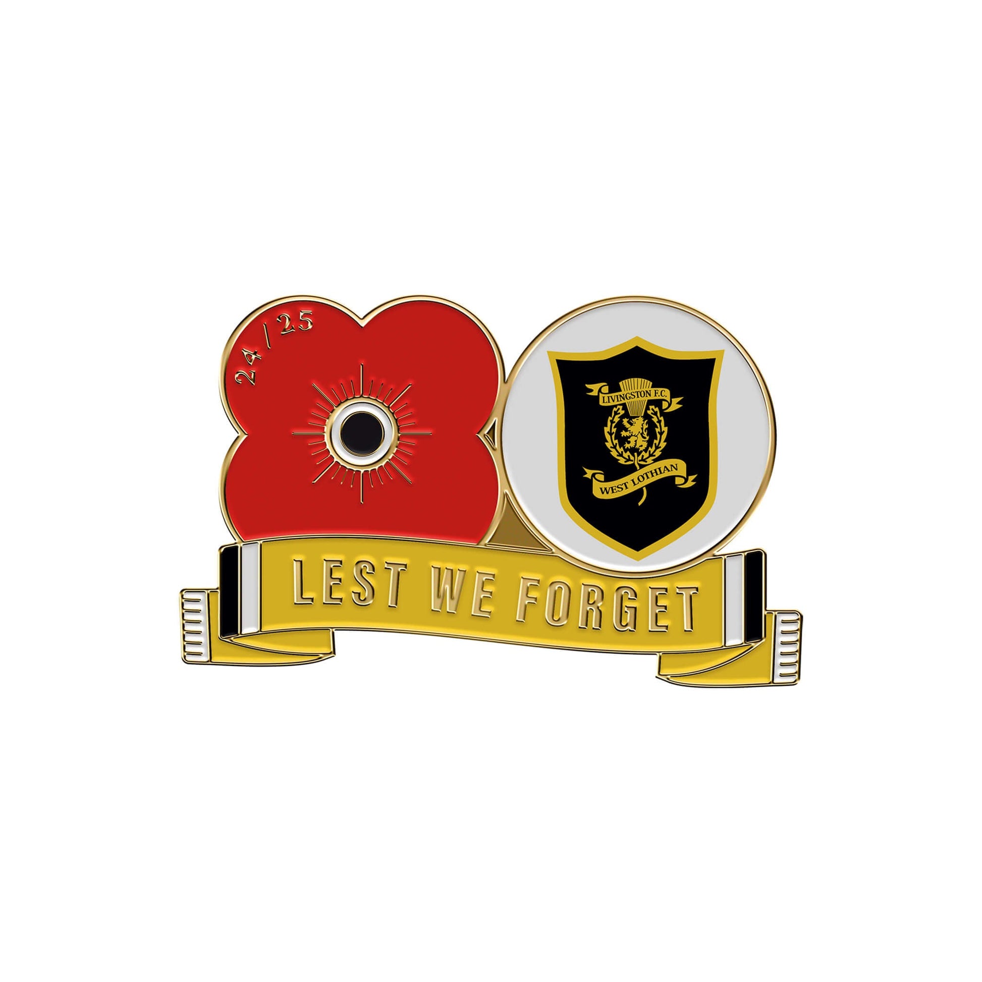 2024 Livingston F.C. Pin Badge F24J - Poppyscotland