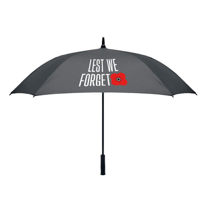 LWF Windproof Square Umbrella - Black - Open - Poppyscotland