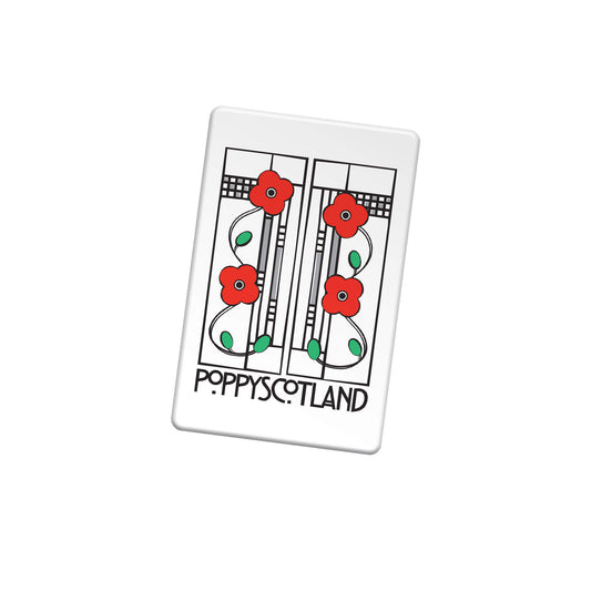 Mackintosh Fridge Magnet - White - Poppyscotland