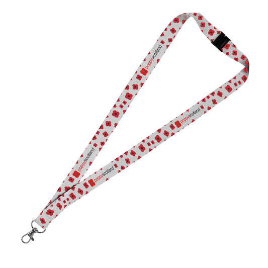 Poppy Cascade Lanyard - White - Poppyscotland