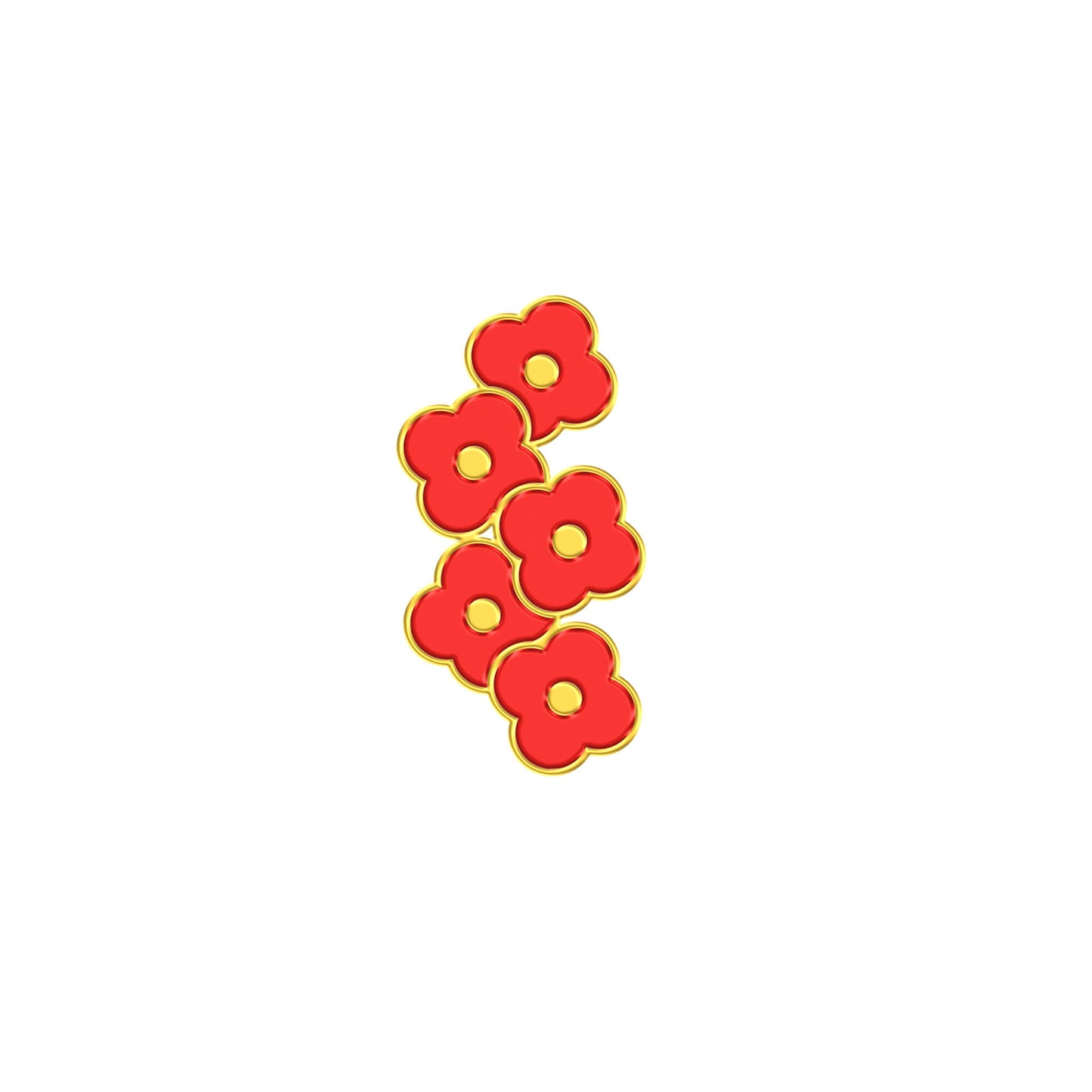 Poppy Cascade Pin Badge 24Q - Poppyscotland