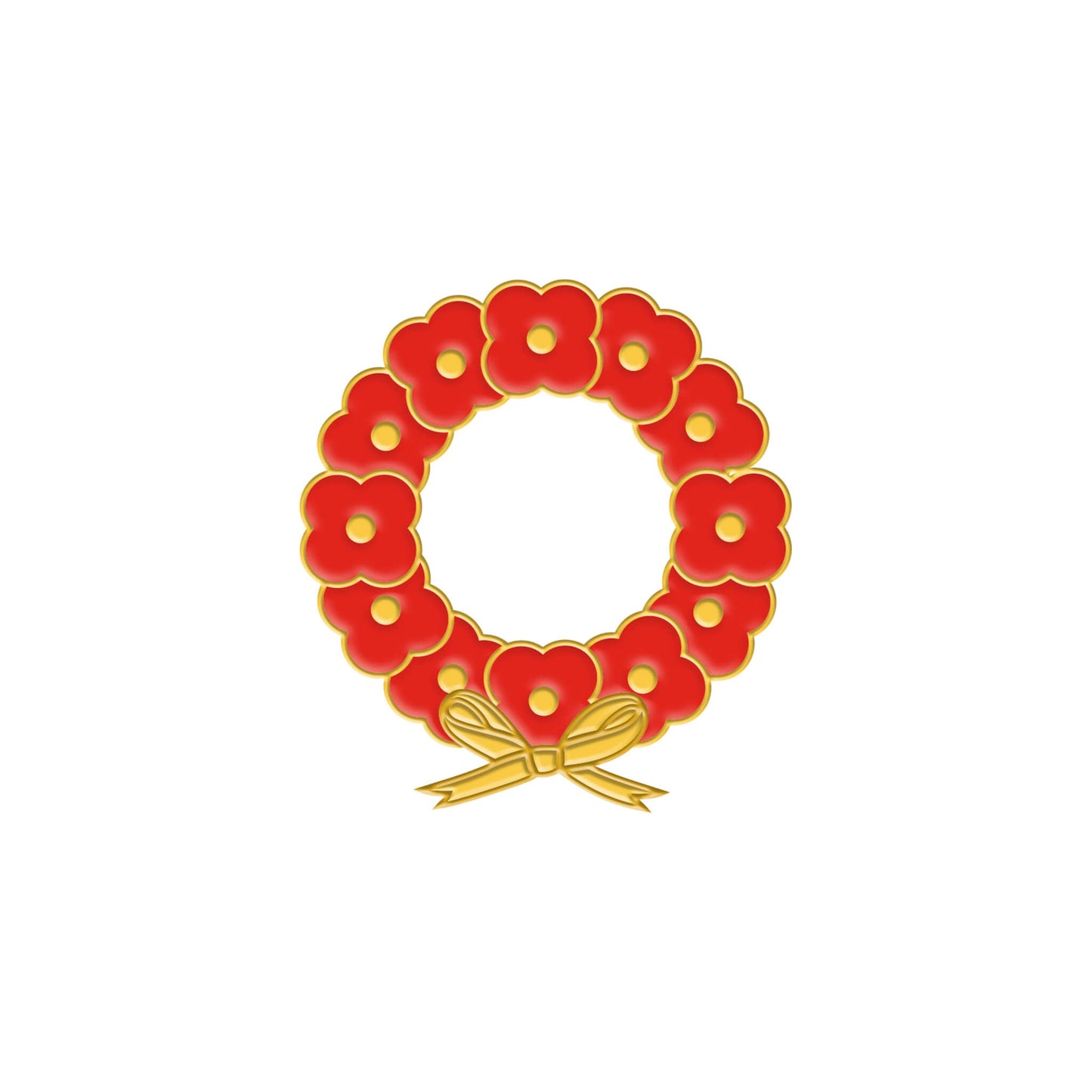 Poppy Wreath Pin Badge 24H - Poppyscotland