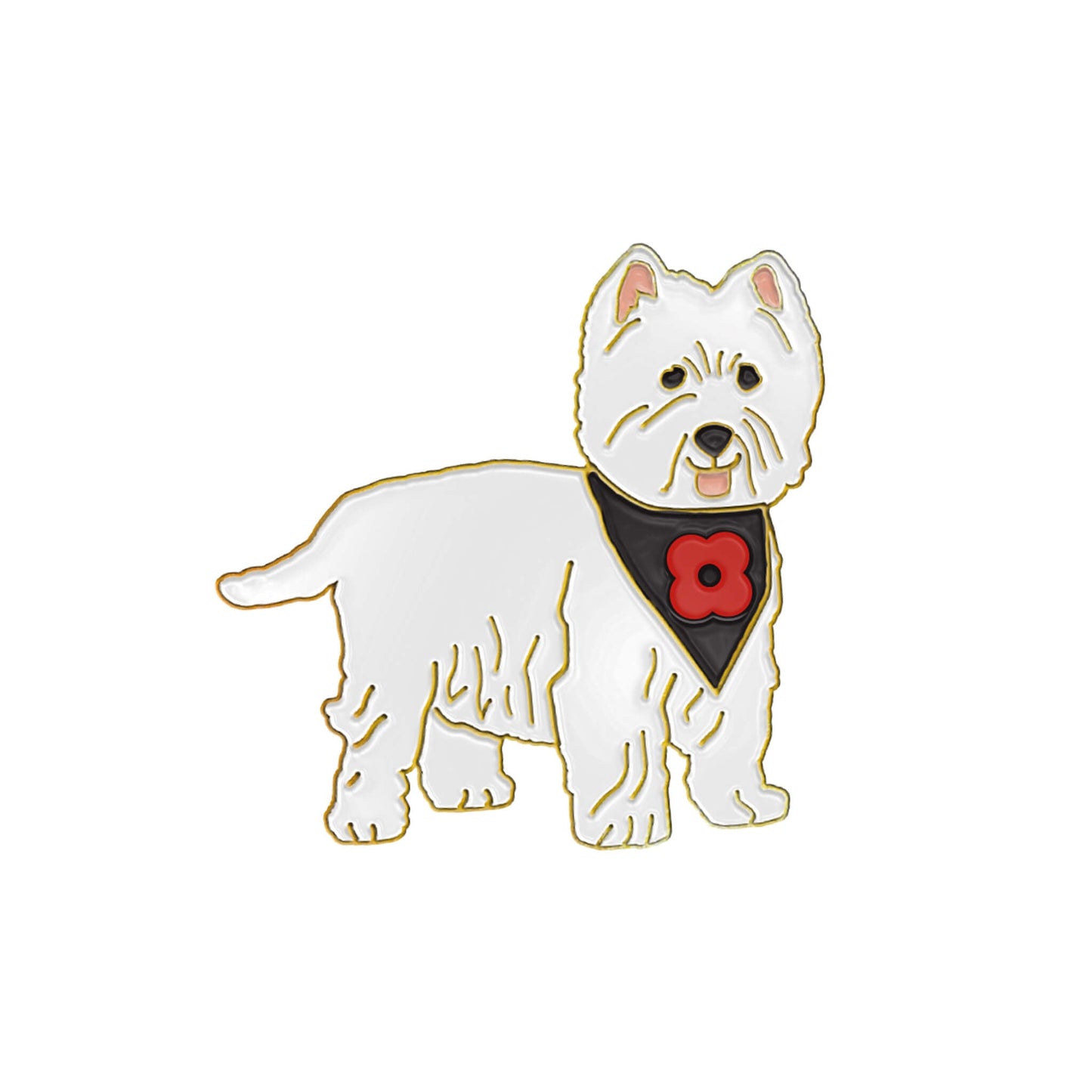 Scottie Dog Pin Badge 24A - poppyscotland