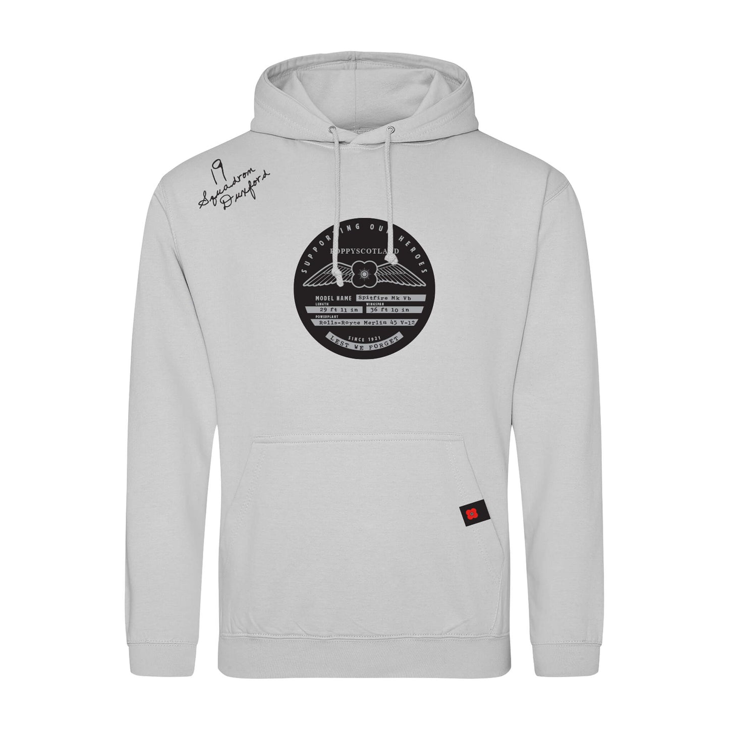 Spitfire Spec Plate Hoodie - Moondust Grey - Poppyscotland