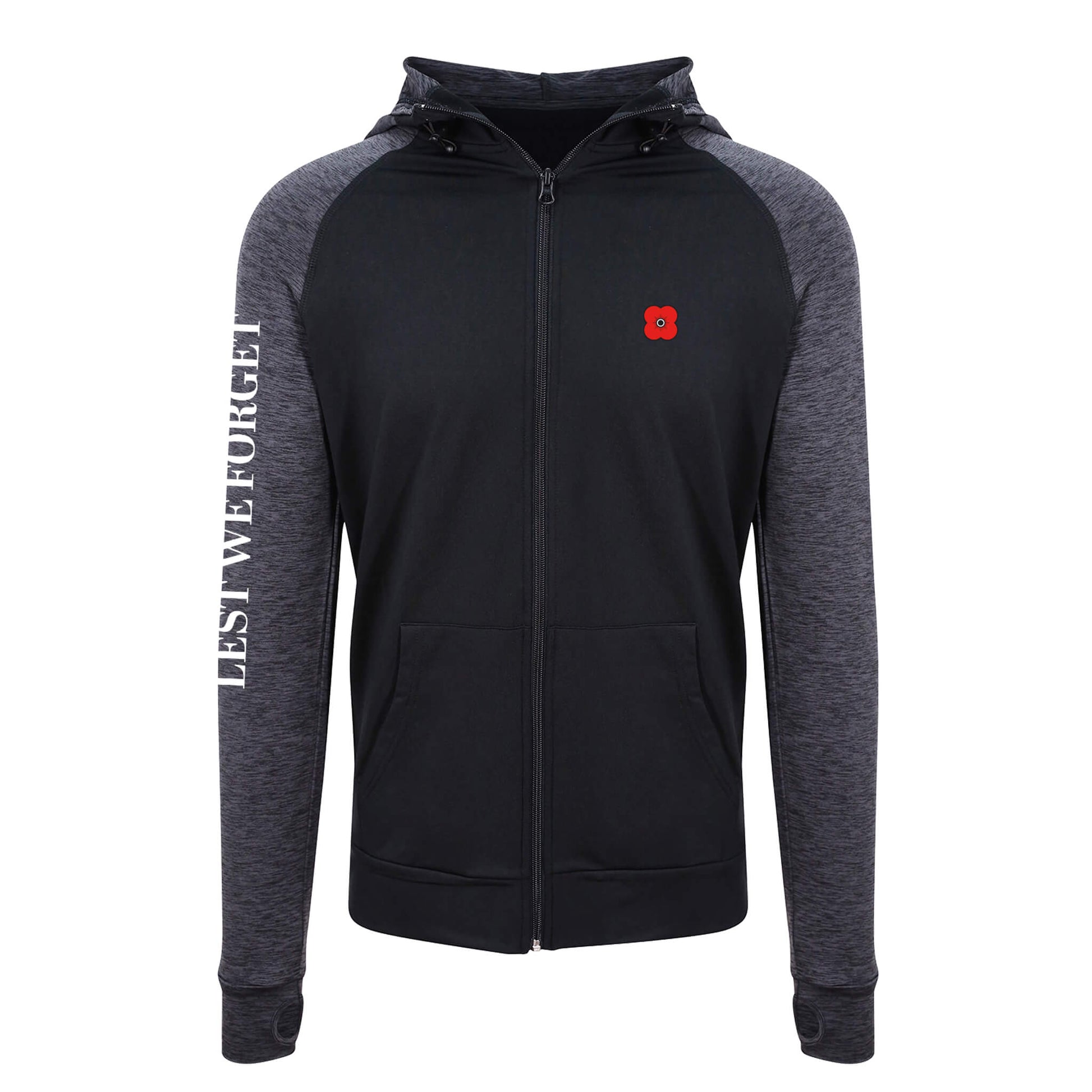 Workout Contrast Hoodie - Black - Poppyscotland