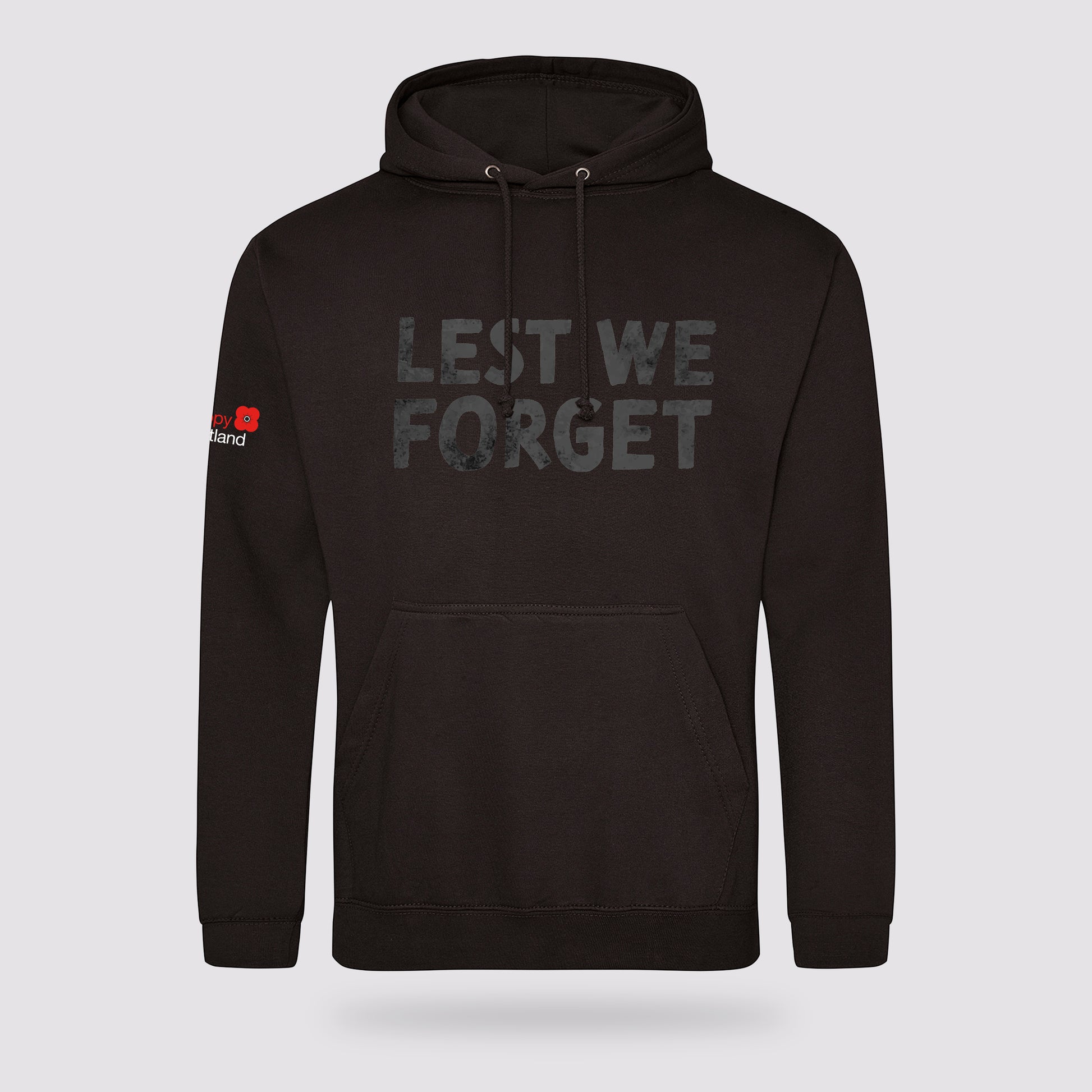 Lest We Forget Hoodie | Black | Poppyscotland