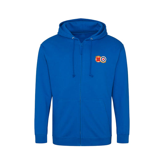 RAF Zipped Hoodie | Royal Blue | Back | Poppy Scotland