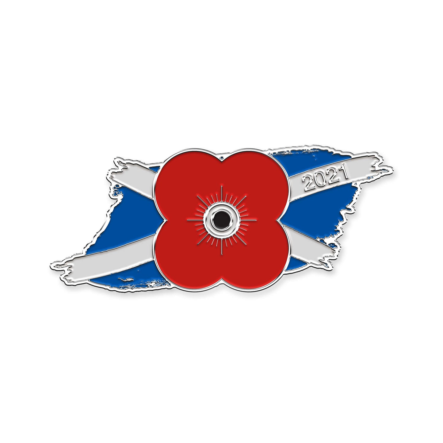 Pin Badge 2021 Saltire 21F Poppyscotland