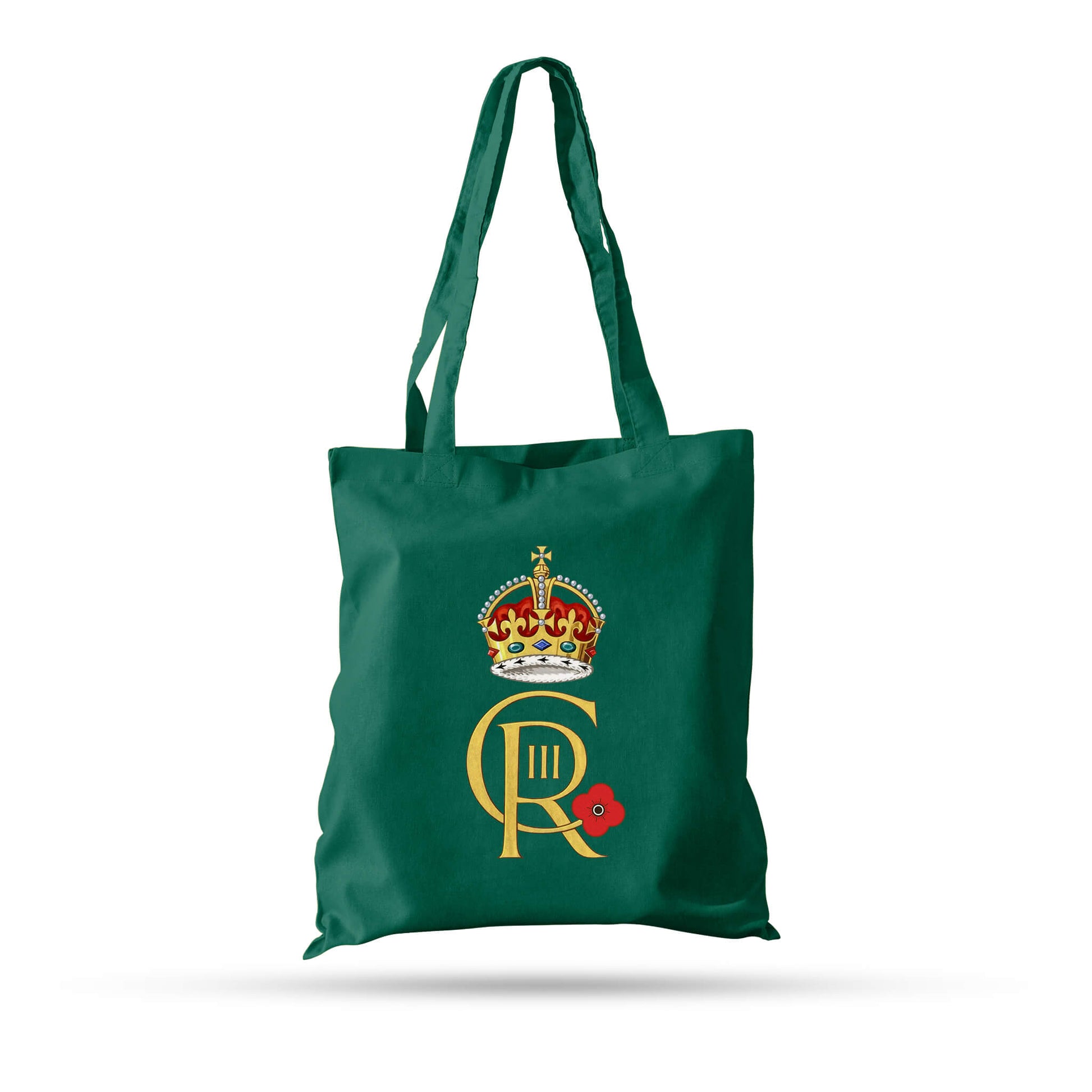 Poppyscotland King Charles III Coronation Cotton Shopper - Green