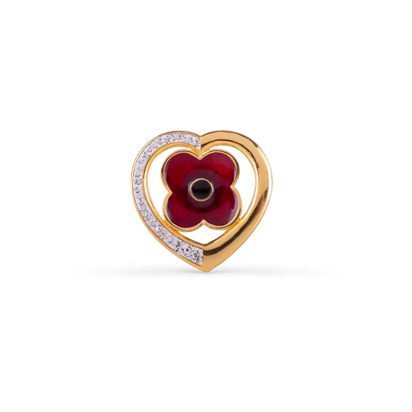 Heart Poppy Brooch - Poppyscotland