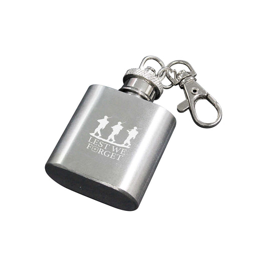 Engraved Hip Flask Keyring - Poppyscotland