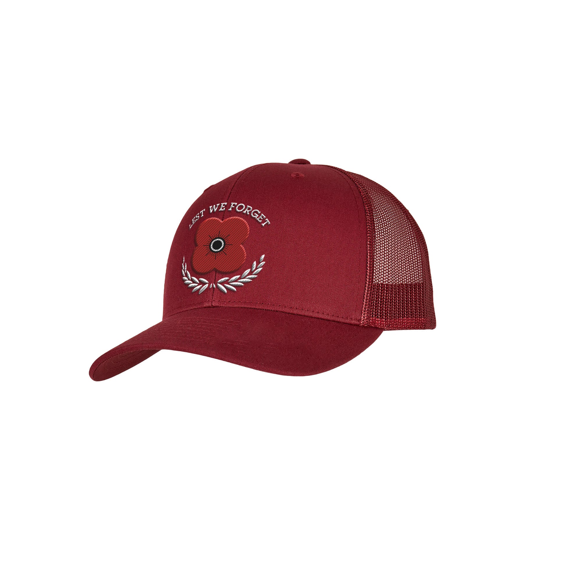 Lest We Forget Trucker Cap | Maroon | Poppyscotland