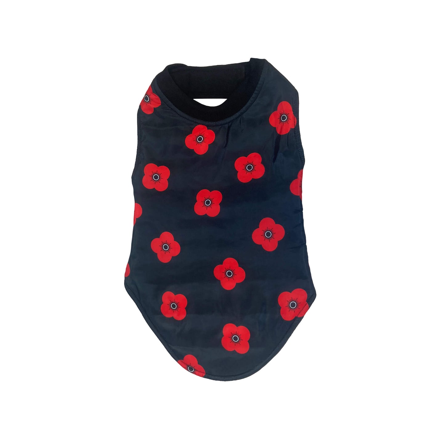 Poppies Dog Coat | Black | Back | Poppyscotland