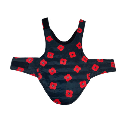 Poppies Dog Coat | Black | Flat | Poppyscotland