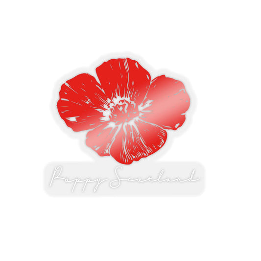 Large Poppy Car Sticker