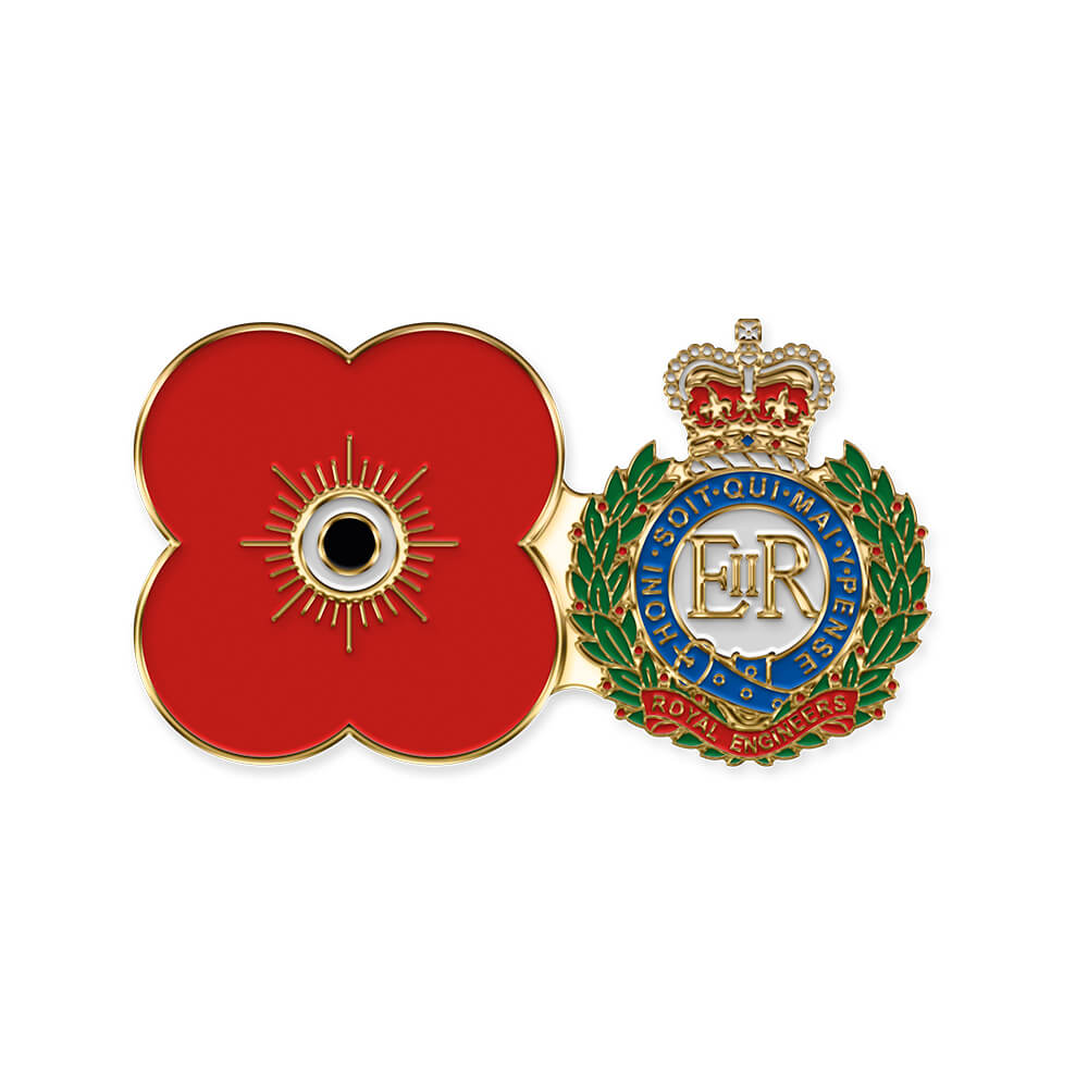 poppyscotland royal engineers pin badge r05