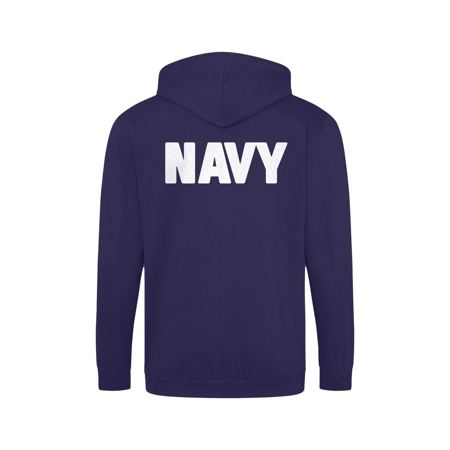 Royal Navy Zipped Hoodie | Navy | Back | Poppyscotland