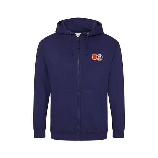 Royal Navy Zipped Hoodie | Navy | Front | Poppyscotland